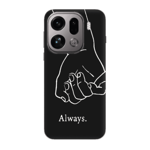 Oppo Find X9 Pro Always Black Colored Silicone TPU Θήκη